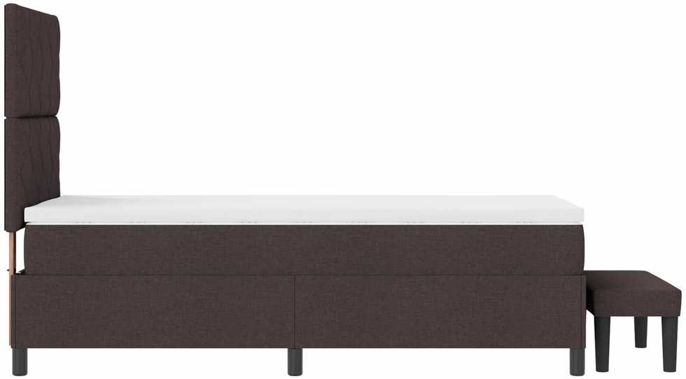 Kiemas lova su pagalve Tamsiai rudas 90 x 190 cm audinys