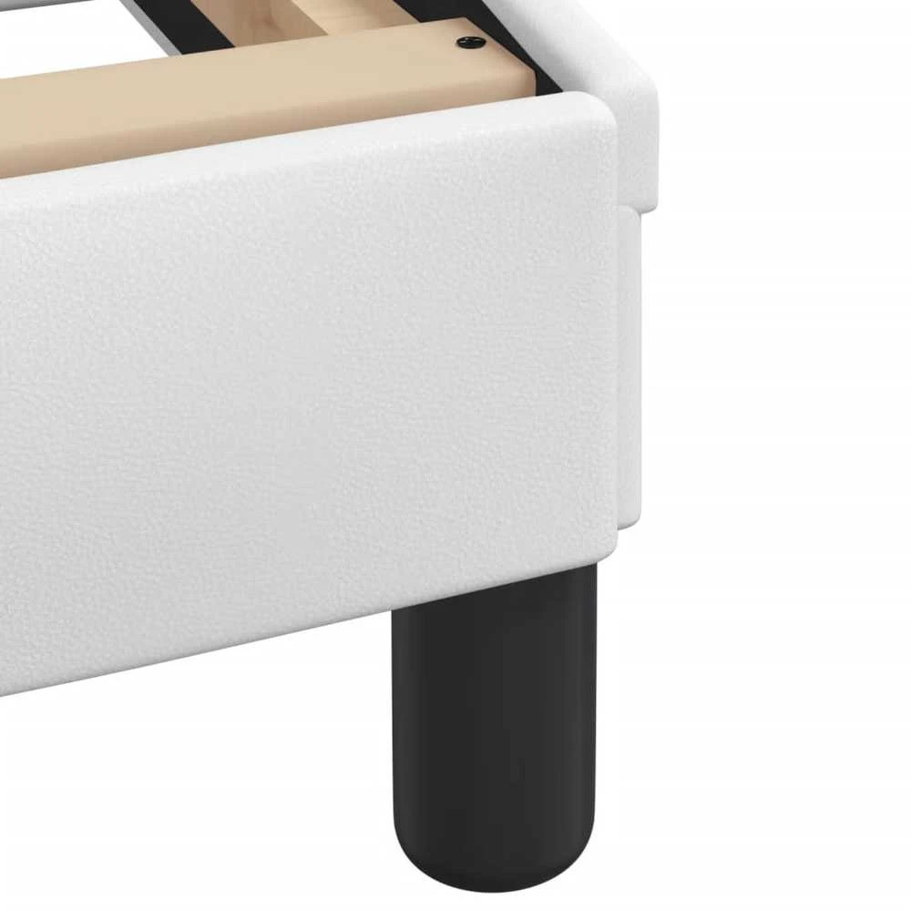 Lova su čiužiniu, baltos spalvos, 140x200cm, dirbtinė oda