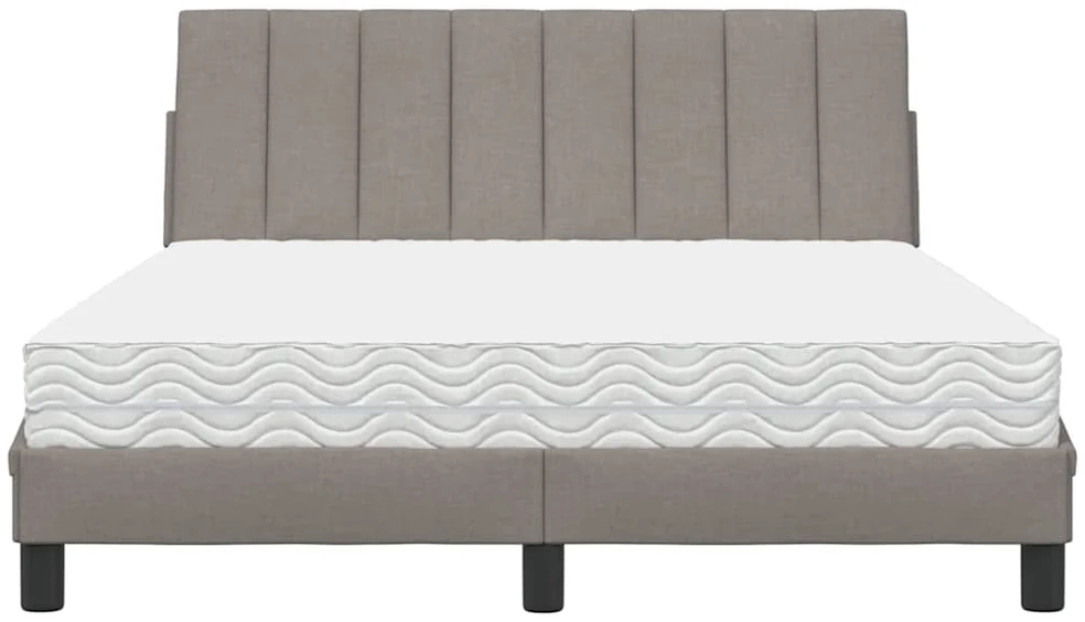 Lova su čiužiniu, Hanko, taupe spalvos, 140x190cm, audinys