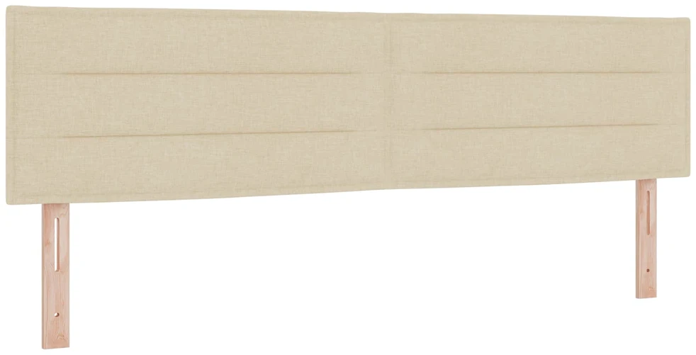 Lova su čiužiniu ir LED apšvietimu Kreminė 180 x 200 cm Audinys