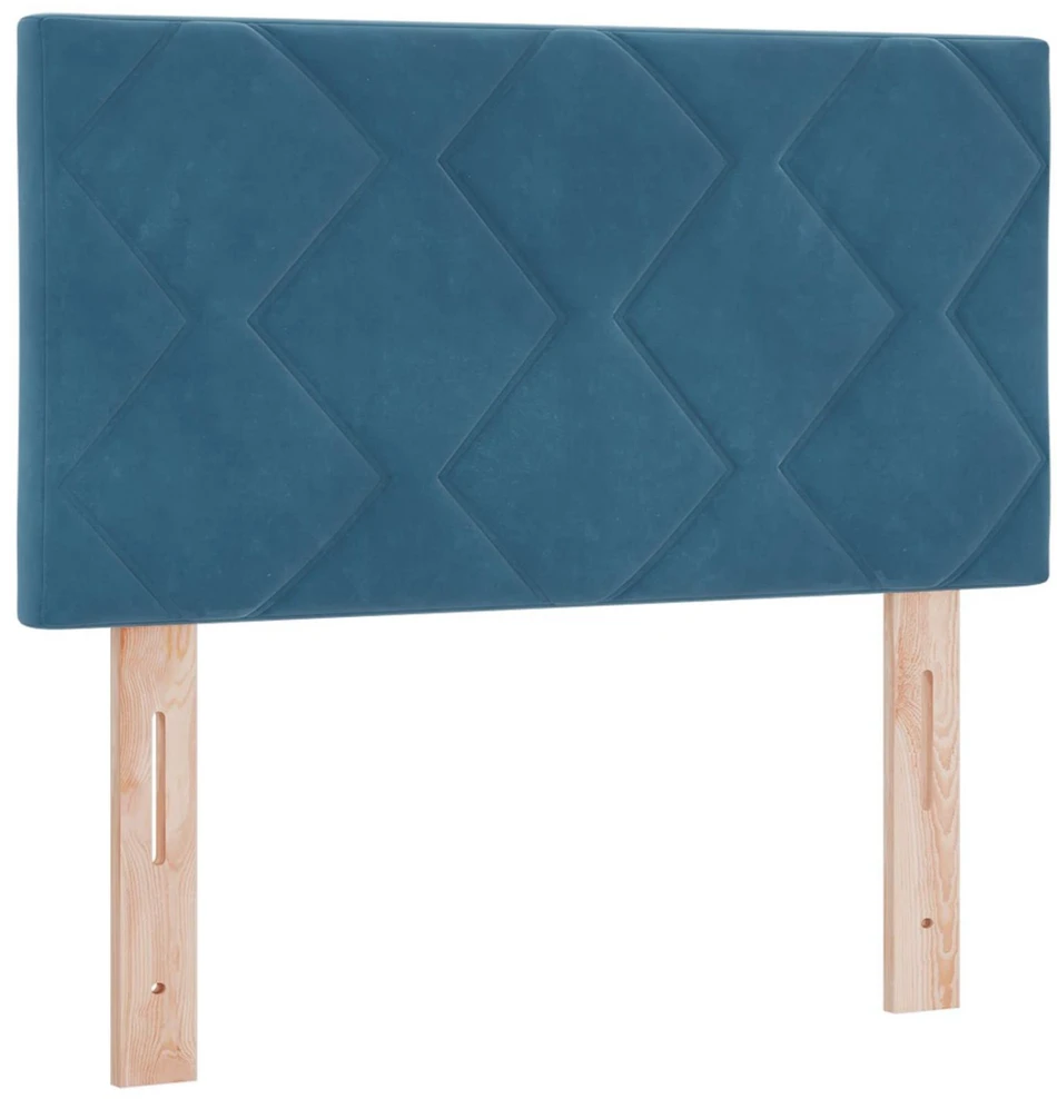 Lova su čiužiniu ir LED apšvietimu Mėlyna 80 x 200 cm Aksomas