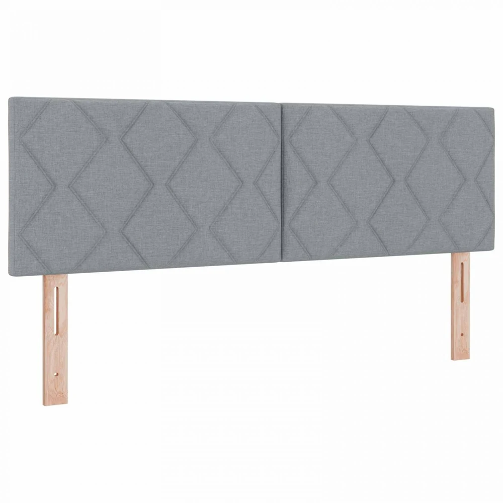Lova su čiužiniu ir LED apšvietimu Šviesiai pilka 160 x 200 cm