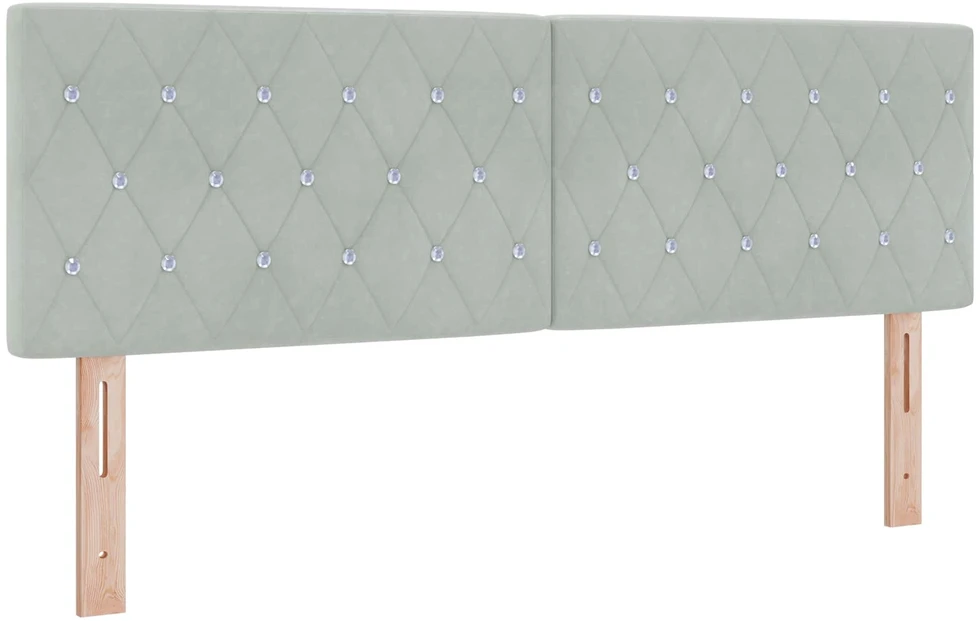 Lova su čiužiniu ir LED apšvietimu Šviesiai pilka 160 x 200 cm