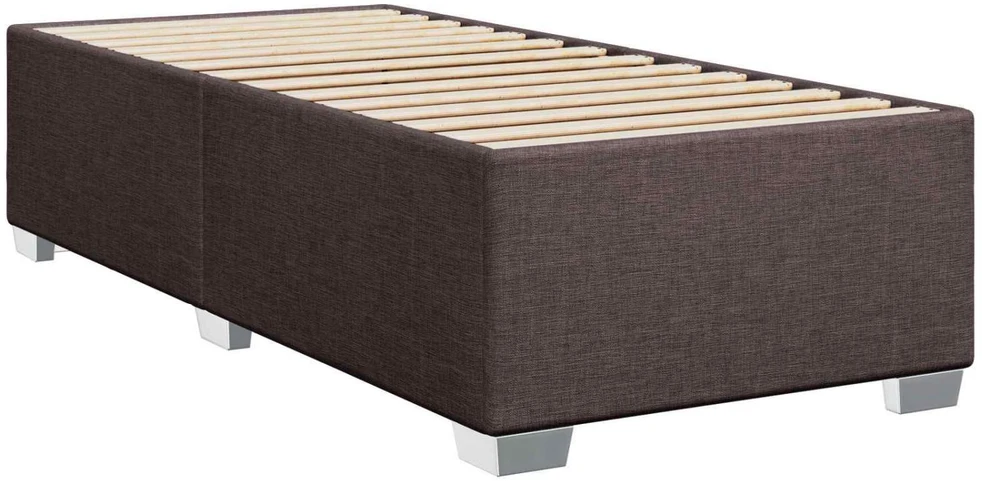 Lova su čiužiniu ir LED apšvietimu Tamsiai rudas 100 x 200 cm