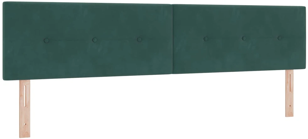 Lova su čiužiniu ir LED apšvietimu Tamsiai žalia 200 x 200 cm