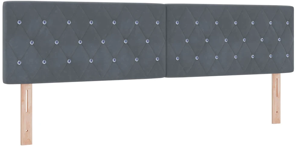 Lova su čiužiniu ir LED apšvietimu Tamsiai pilka 180 x 200 cm