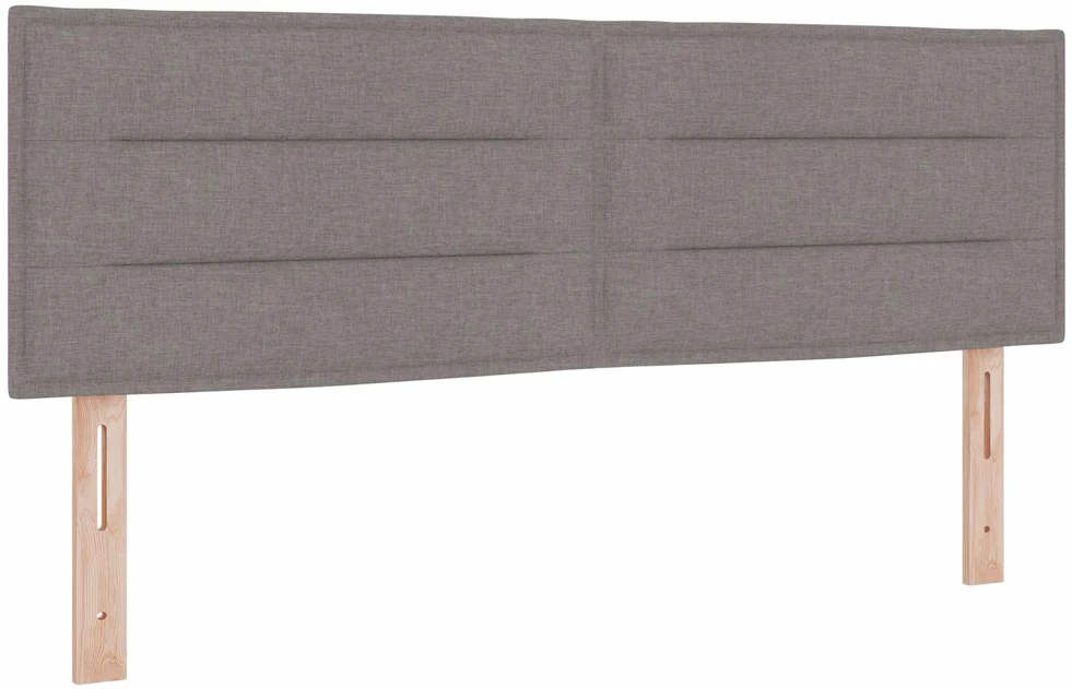Lova su čiužiniu ir LED apšvietimu Taupe 140 x 190 cm Audinys
