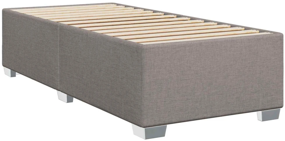 Lova su čiužiniu ir LED apšvietimu Taupe 90 x 190 cm Audinys