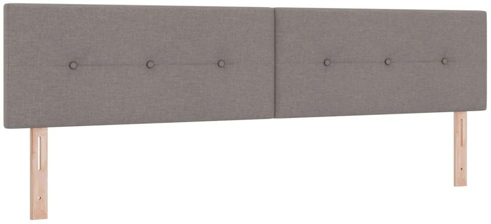 Lova su čiužiniu ir LED apšvietimu Taupe 200 x 200 cm Audinys