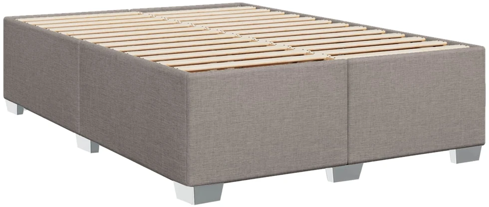 Lova su čiužiniu ir LED apšvietimu Taupe 140 x 190 cm Audinys