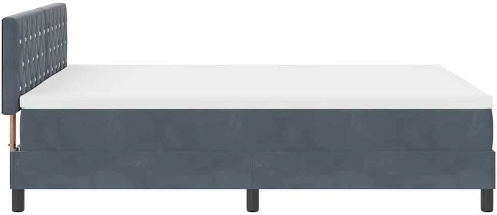 LED Čiužinio Lova Tamsiai pilka 160 x 200 cm Aksomas
