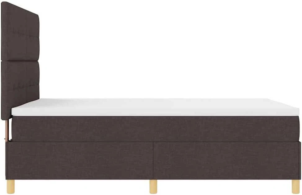 LED Čiužinio Lova Tamsiai rudas 160 x 200 cm audinys