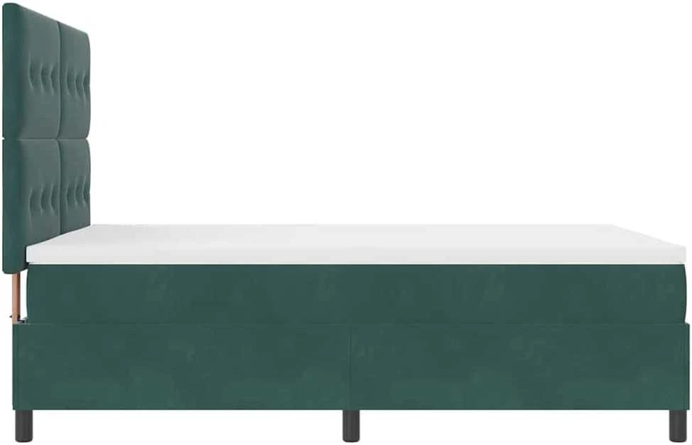LED Čiužinio Lova Tamsiai žalia 140 x 190 cm Aksomas