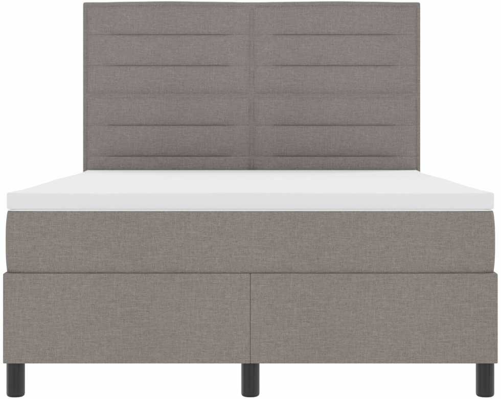Kiemas lova su čiužiniu su LED Taupe 160 x 200 cm audinys