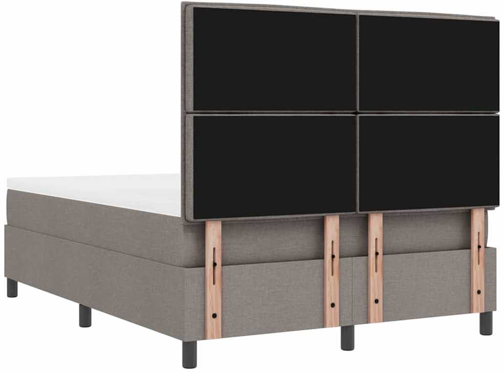 Kiemas lova su čiužiniu su LED Taupe 160 x 200 cm audinys