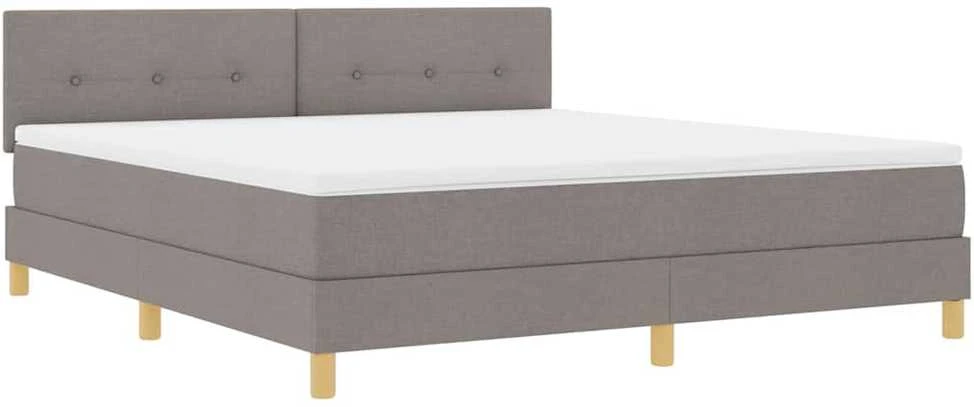 LED Čiužinio Lova su galvūgalio Taupe 180 x 200 cm audinys