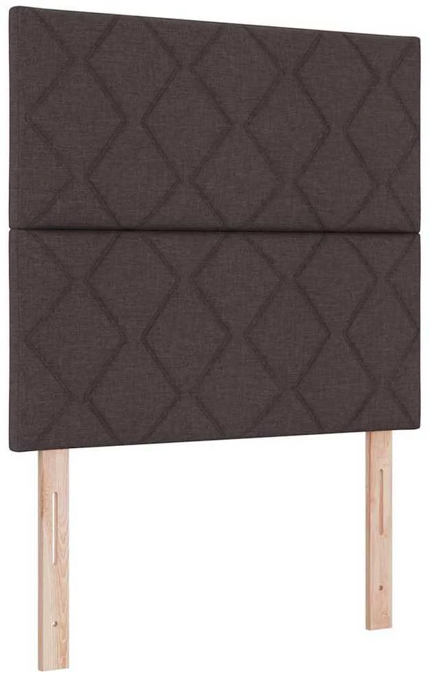 Kiemas lova su pagalve Tamsiai ruda 200 x 100 cm audinys