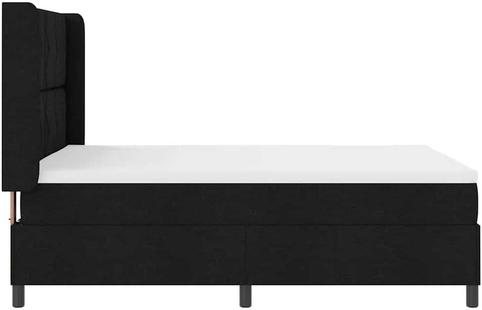 Kiemas lova su pagalve Juodas 190 x 140 cm audinys
