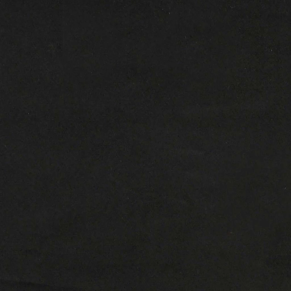Lova su čiužiniu, juoda, 200x200 cm, aksomas