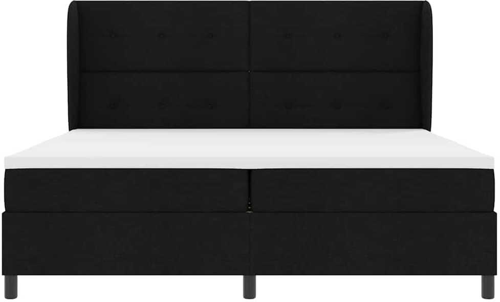 Kiemas lova su galvūgalio Juoda 200 x 200 cm audinys