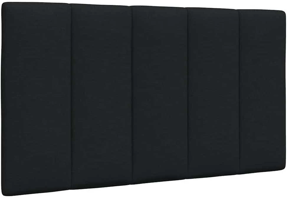 Lova su čiužiniu, Hanko, juodos spalvos, 90x200cm, audinys