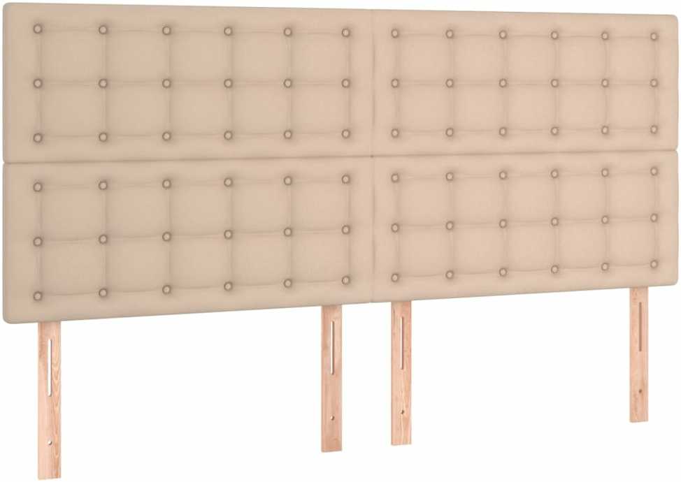 Lova su čiužiniu, kapučino, 200x200cm, dirbtinė oda