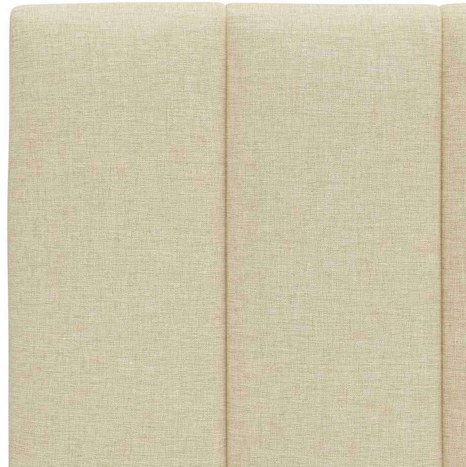Lova su čiužiniu, Hanko, kreminės spalvos, 140x190cm, audinys