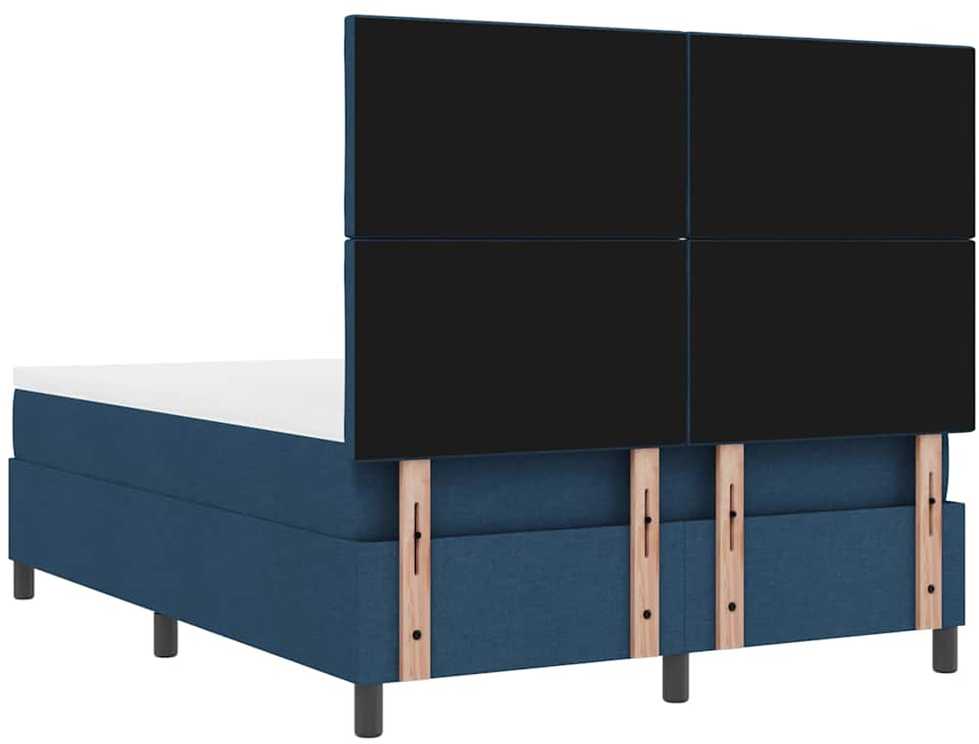 Kiemas lova su LED juostelėmis Mėlyna 140 x 190 cm audinys