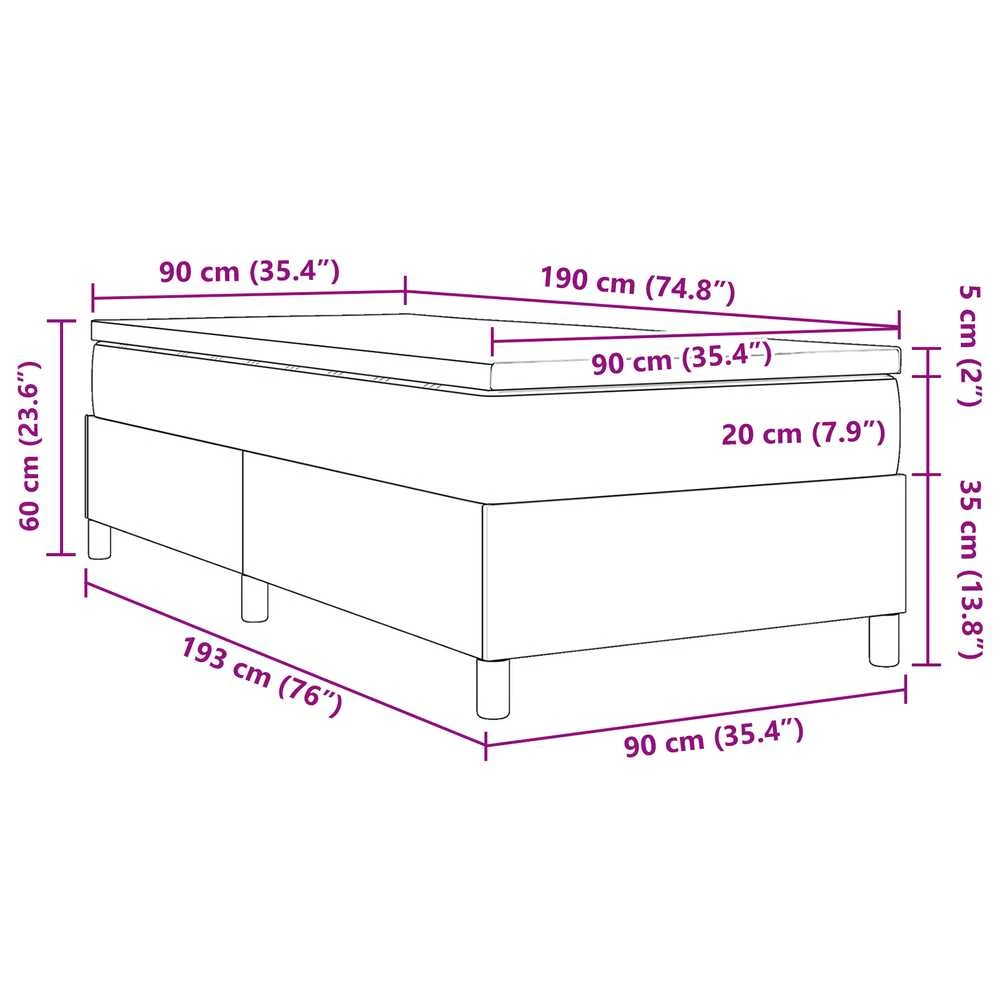Kiemas lova Mėlyna ir balta 90 x 190 cm Kordūrinis audinys