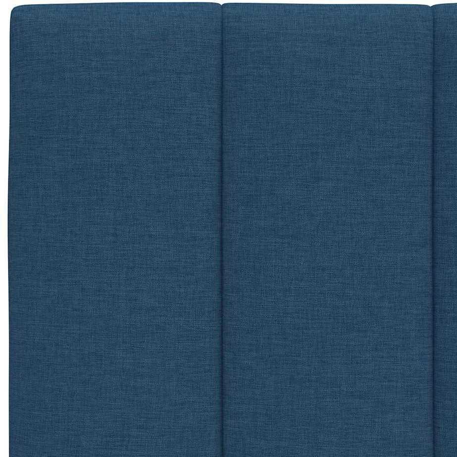 Lova su čiužiniu, Hanko, mėlynos spalvos, 200x200cm, audinys