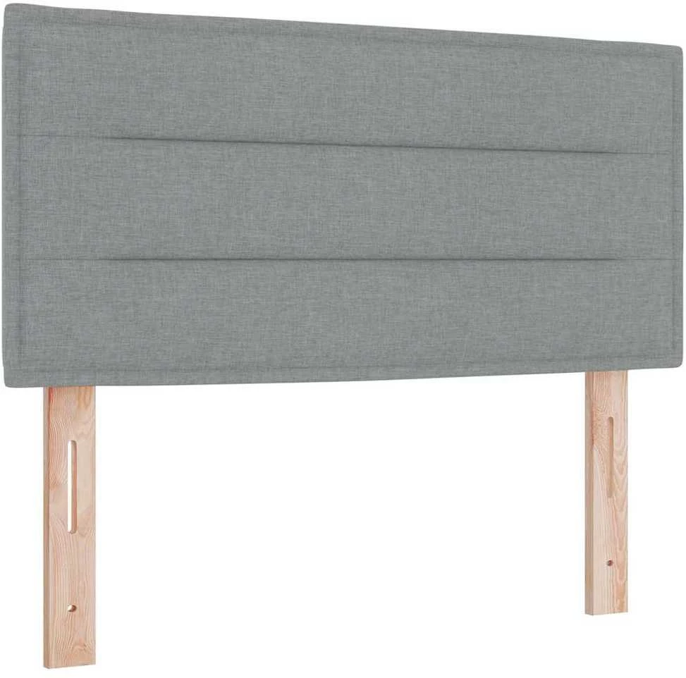 Kiemas lova su galvūgalio Šviesiai pilka 80 x 200 cm audinys