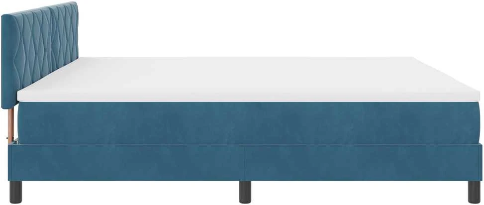 Kiemas lova su galvūgalio Tamsiai mėlyna 200 x 200 cm Aksomas