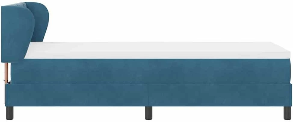 Kiemas lova su galvūgalio Tamsi mėlyna 80 x 200 cm Aksomas