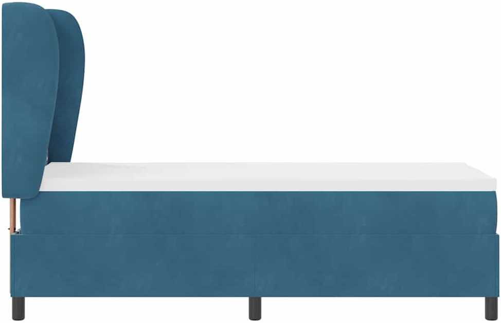 Kiemas lova su galvūgalio Tamsiai mėlyna 200 x 80 cm Aksomas
