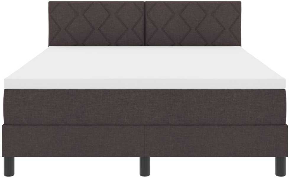 Kiemas lova su galvūgalio Tamsiai rudas 140 x 190 cm audinys