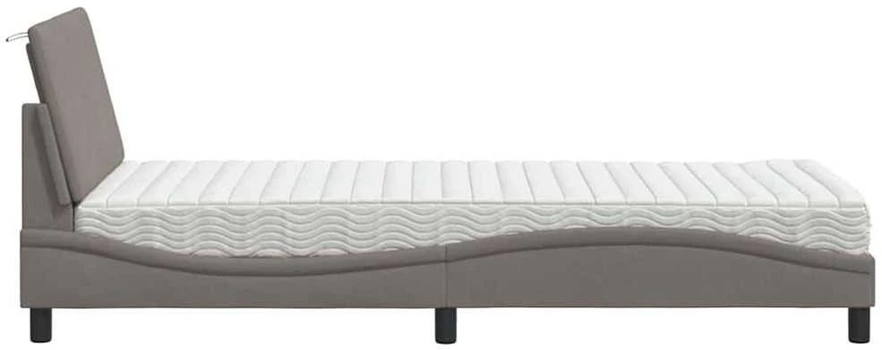 Lova su čiužiniu, Hanko, taupe spalvos, 90x190cm, audinys