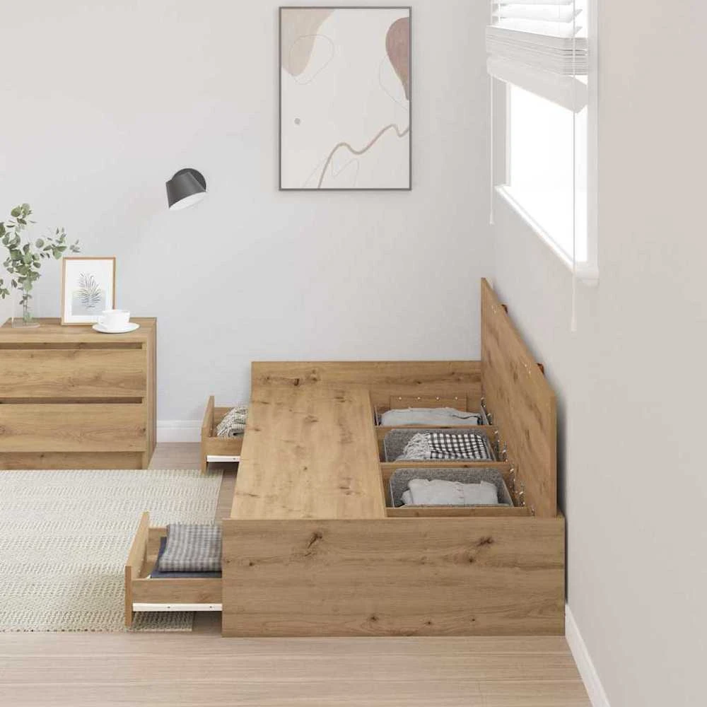 Lova Lovos rėmas Amatininkų ąžuolas 100 x 200 cm Apdirbta mediena
