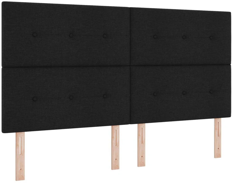 Lova su daiktų laikymo vieta ir čiužiniu Juoda 200 x 200 cm