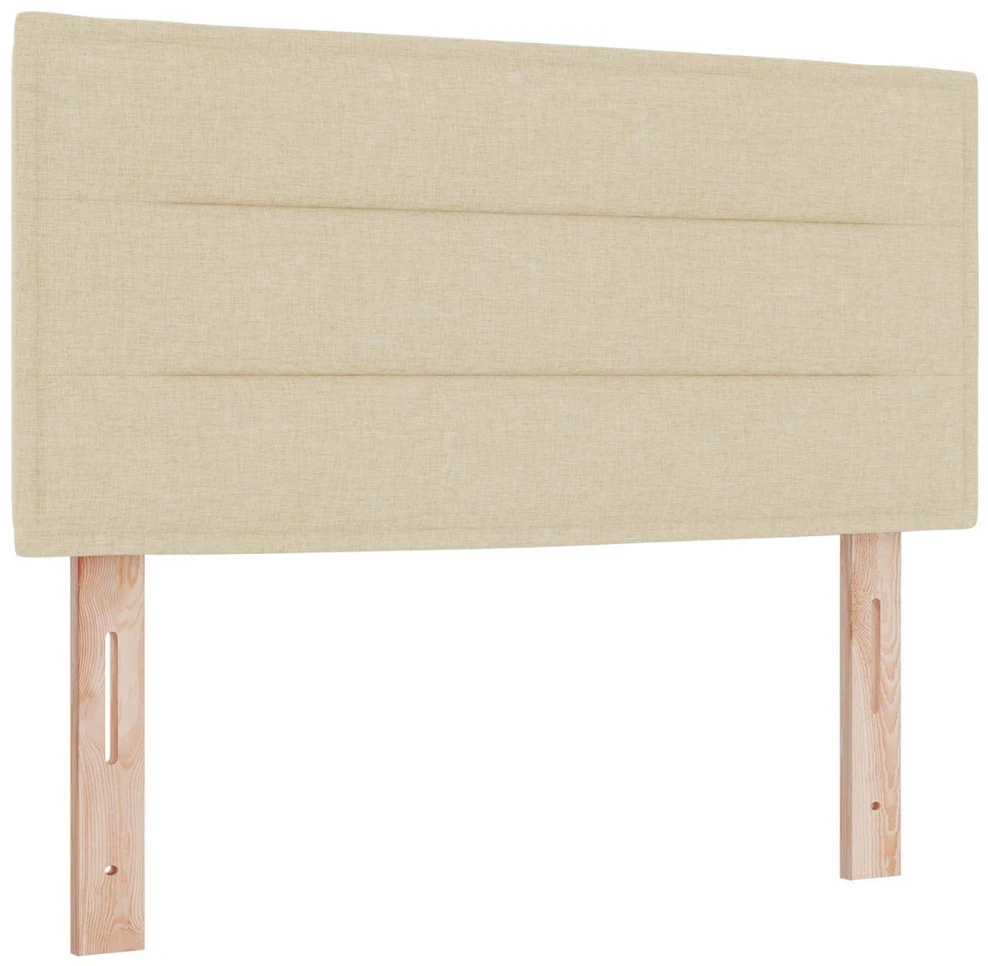 Lova su daiktų laikymo vieta ir čiužiniu Kreminė 100 x 200 cm
