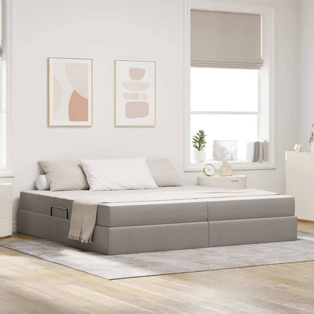 Lova su daiktų laikymo vieta ir čiužiniu Tortora 200 x 200 cm