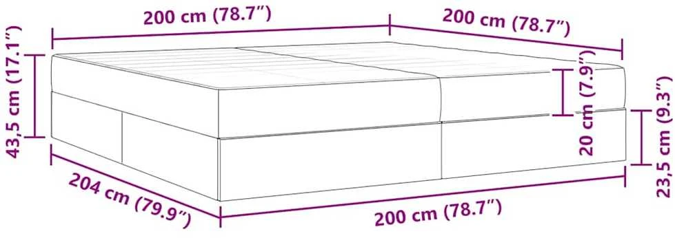 Lova su daiktų laikymo vieta ir čiužiniu Tortora 200 x 200 cm