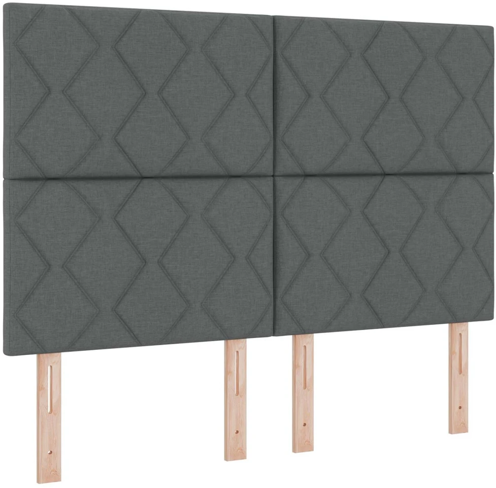 Lova su daiktų laikymo vieta ir čiužiniu Tamsiai pilka audinys
