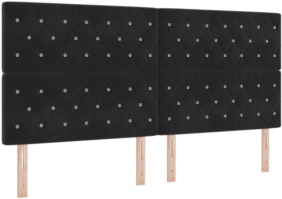 Lova su daiktų laikymo vieta ir čiužiniu Juoda 200 x 200 cm