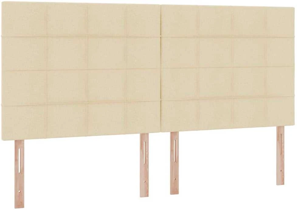 Lova su daiktų laikymo vieta ir čiužiniu Kremas 200 x 200 cm