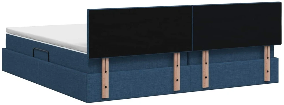 Lova su daiktų laikymo vieta ir čiužiniu Mėlyna 200 x 200 cm