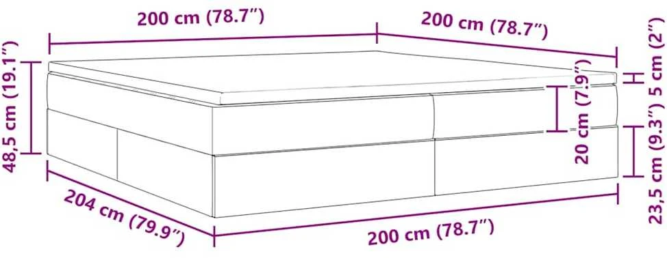 Lova su daiktų laikymo vieta ir čiužiniu Kreminė 200 x 200 cm