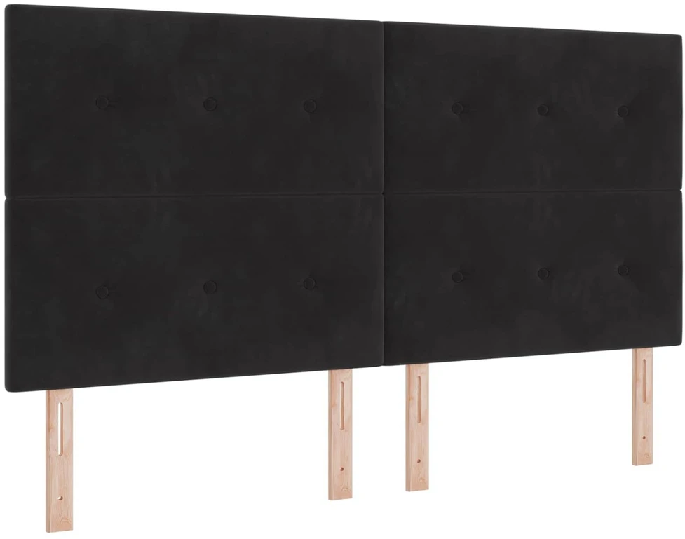 Lova su daiktų laikymo vieta ir čiužiniu Juoda 200 x 200 cm