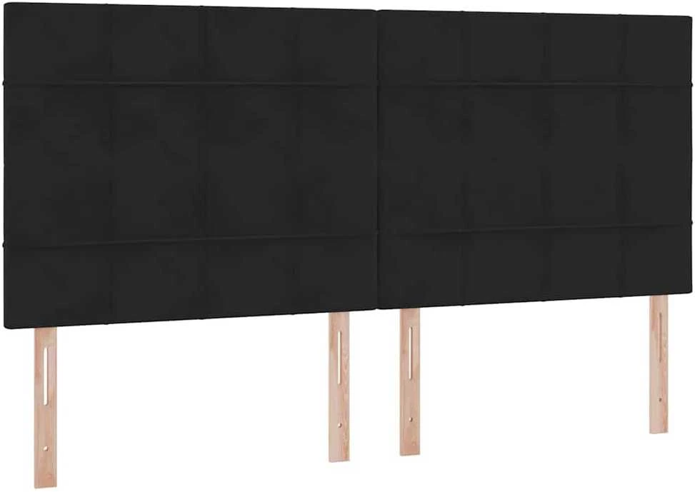 Lova su daiktų laikymo vieta ir čiužiniu Juoda 200 x 200 cm