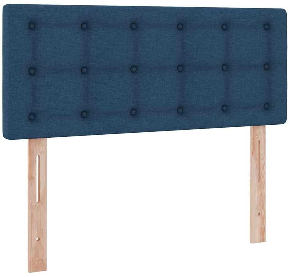 LED saugojimo lova su čiužiniu Mėlyna 120 x 190 cm Audinys