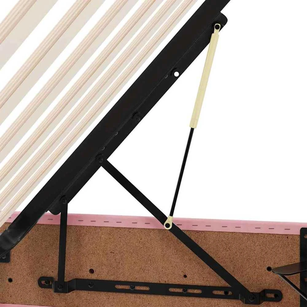Lova su daiktų laikymo vieta ir čiužiniu Rožinė 140 x 200 cm